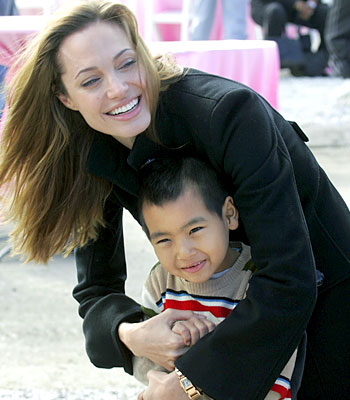 Angelina Jolie with Maddox